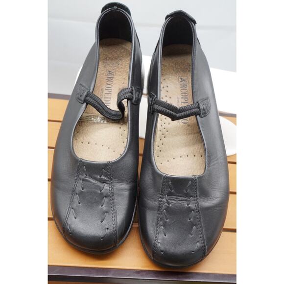 Arcopedico Shawna Black Leather Mary Janes Size EU 40 / US 8.5-9 - Picture 1 of 11